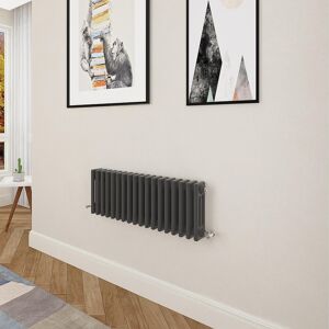 Aica Traditional Cast Iron Style Radiator Horizontal 300x830mm 3 Column Black Aica Traditional Cast Iron Style Radiator Horizontal 300x830mm 3 Column Black