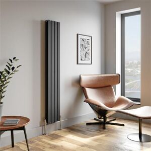 Radilux Vertical Double Flat Panel Designer Radiator - 1800 X 304mm Anthracite 8 Tubes Radilux Vertical Double Flat Panel Designer Radiator - 1800 X 304mm Anthracite 8 Tubes