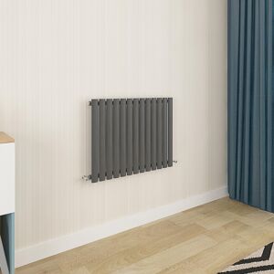 Aica Oval Column Radiator Horizontal Central Heating Rad 600x767mm Single Anthracite Aica Oval Column Radiator Horizontal Central Heating Rad 600x767mm Single Anthracite
