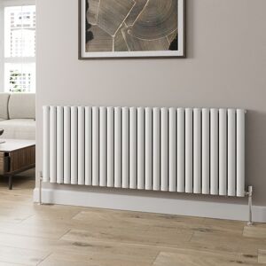 Radilux 600x1560mm Designer Radiator Horizontal White Oval Tube Column Rads Double Panel Radilux 600x1560mm Designer Radiator Horizontal White Oval Tube Column Rads Double Panel