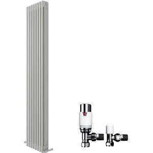 Ibathuk Vertical Radiator Traditional Triple Column With Valve White Rad 1800x380mm Ibathuk Vertical Radiator Traditional Triple Column With Valve White Rad 1800x380mm