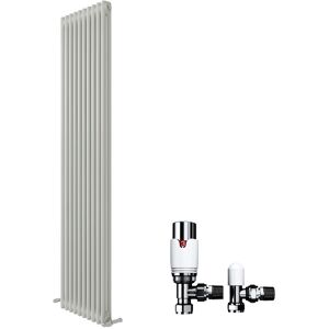 Ibathuk Vertical Radiator Traditional Double Column With Valve White Rad 1800x470mm Ibathuk Vertical Radiator Traditional Double Column With Valve White Rad 1800x470mm