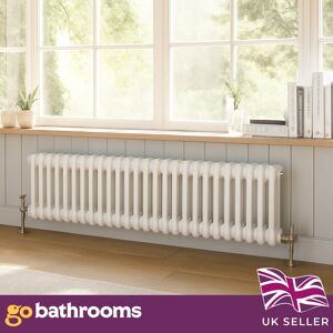 Go Bathrooms White Double Radiator Traditional Horizontal 2 Column Panel Rad 300 X 1370mm Go Bathrooms White Double Radiator Traditional Horizontal 2 Column Panel Rad 300 X 1370mm