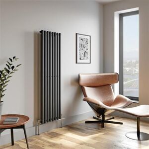 Duratherm Vertical Oval Tube Single Panel Designer Radiator 1600x480mm Grey 8 Tubes Duratherm Vertical Oval Tube Single Panel Designer Radiator 1600x480mm Grey 8 Tubes