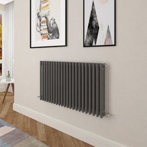 Aica Traditional Cast Iron Style Radiator Horizontal 600x1010mm 3 Column Anthracite Aica Traditional Cast Iron Style Radiator Horizontal 600x1010mm 3 Column Anthracite