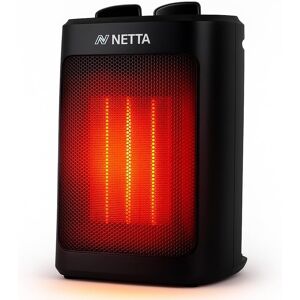 Netta Ceramic Fan Heater 2000w - 3 Heat Settings & Thermostat With Tip Over & O Netta Ceramic Fan Heater 2000w - 3 Heat Settings & Thermostat With Tip Over & O