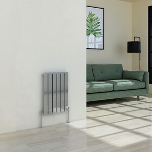 Plumb Galaxy Horizontal Designer Radiator Flat Panel Modern Heating Single Chrome 600 X 410mm Plumb Galaxy Horizontal Designer Radiator Flat Panel Modern Heating Single Chrome 600 X 410mm