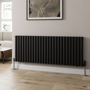Radilux 600x1560mm Designer Radiator Horizontal Black Oval Tube Column Rads Double Panel Radilux 600x1560mm Designer Radiator Horizontal Black Oval Tube Column Rads Double Panel