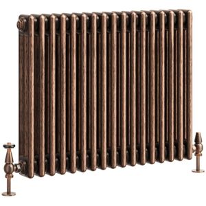 Go Bathrooms Traditional 3 Column Radiator Aged Copper Central Horizontal Rad 600 X 785mm Go Bathrooms Traditional 3 Column Radiator Aged Copper Central Horizontal Rad 600 X 785mm