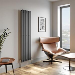 Duratherm Vertical Single Flat Panel Designer Radiator - 1800 X 452mm Anthracite 6 Tubes Duratherm Vertical Single Flat Panel Designer Radiator - 1800 X 452mm Anthracite 6 Tubes