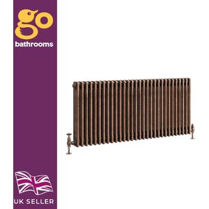 Go Bathrooms Traditional 3 Column Radiator Aged Copper Central Horizontal Rad 600 X 1370mm Go Bathrooms Traditional 3 Column Radiator Aged Copper Central Horizontal Rad 600 X 1370mm