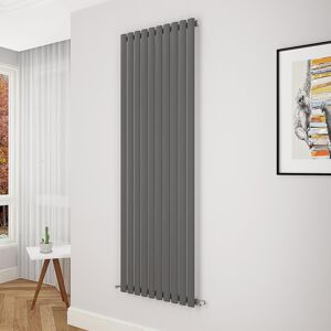 Aica Oval Column Radiator Vertical Central Heating Rad 1800x590mm Single Anthracite Aica Oval Column Radiator Vertical Central Heating Rad 1800x590mm Single Anthracite