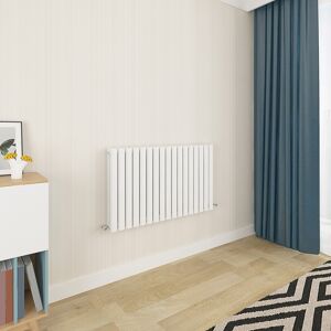 Aica Oval Column Radiator Horizontal Central Heating Rad 600x1003mm Double White Aica Oval Column Radiator Horizontal Central Heating Rad 600x1003mm Double White