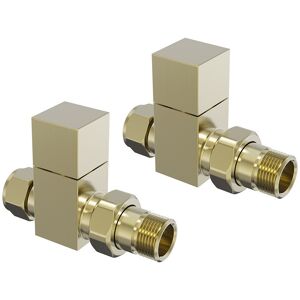 Kbstar Bathroom Heated Towel Rail Radiator Straight Manual Square Valve Brushed Brass Kbstar Bathroom Heated Towel Rail Radiator Straight Manual Square Valve Brushed Brass