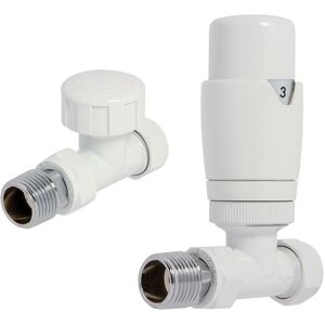 Valve Kings White Straight Valves Thermostatic Trv Radiator & Heated Towel Rail (Pair) Valve Kings White Straight Valves Thermostatic Trv Radiator & Heated Towel Rail (Pair)