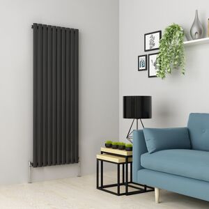 Plumb Galaxy Vertical Designer Radiator Oval Flat Panel Single Anthracite 1600 X 591mm Plumb Galaxy Vertical Designer Radiator Oval Flat Panel Single Anthracite 1600 X 591mm