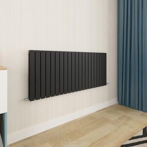 Aica Flat Panel Radiator Horizontal Central Heating Rad 600x1428mm Double Anthracite Aica Flat Panel Radiator Horizontal Central Heating Rad 600x1428mm Double Anthracite