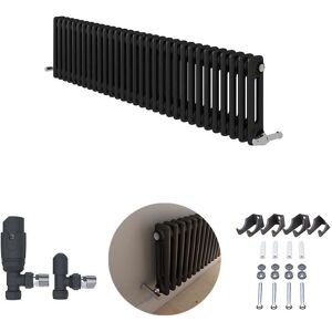 Veebath Radiator Horizontal 2 Column Traditional Central Heating Anthracite Grey Rad Uk Veebath Radiator Horizontal 2 Column Traditional Central Heating Anthracite Grey Rad Uk
