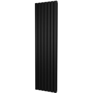 Uk Radiators Black Vertical Flat Tube Heater Designer Double Panel 1800x476mm Uk Radiators Black Vertical Flat Tube Heater Designer Double Panel 1800x476mm