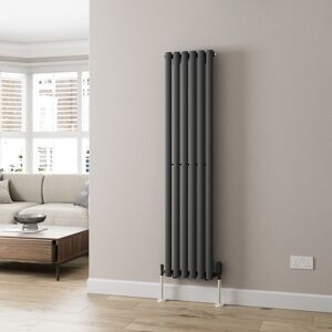 Radilux Anthracite Designer Radiator Vertical Oval Column Single Panel Rad 1600x360mm Radilux Anthracite Designer Radiator Vertical Oval Column Single Panel Rad 1600x360mm