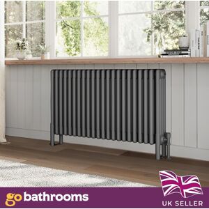Go Bathrooms Traditional Grey Horizontal Radiator Quad Panel 4 Column 22 Bars 600 X 1010mm Go Bathrooms Traditional Grey Horizontal Radiator Quad Panel 4 Column 22 Bars 600 X 1010mm