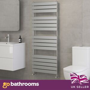 The Bath People Bathroom Radiator Chrome Modern Silver Flat Panel Heated Towel Rail 1600x500mm The Bath People Bathroom Radiator Chrome Modern Silver Flat Panel Heated Towel Rail 1600x500mm