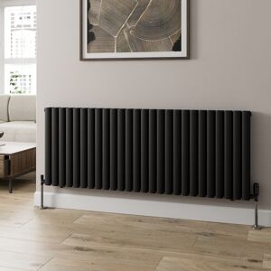 Radilux 600x1560mm Designer Radiator Horizontal Black Oval Tube Column Rads Double Panel Radilux 600x1560mm Designer Radiator Horizontal Black Oval Tube Column Rads Double Panel