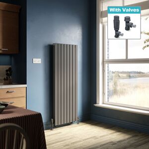 Elegant Designer Radiator Double 1600x608 Grey Flat Panel Vertical Central Heating Rads Elegant Designer Radiator Double 1600x608 Grey Flat Panel Vertical Central Heating Rads