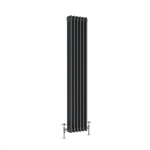 Plumb Galaxy Traditional Cast Iron Style Anthracite Triple Vertical Radiator 1500 X 290mm Plumb Galaxy Traditional Cast Iron Style Anthracite Triple Vertical Radiator 1500 X 290mm