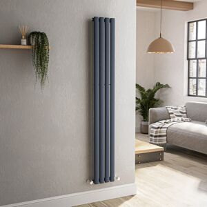Sorrento Anthracite Vertical Oval Designer Radiator 1600x236mm Sin Vs4-1600-Dgco Sorrento Anthracite Vertical Oval Designer Radiator 1600x236mm Sin Vs4-1600-Dgco