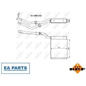 Heat Exchanger, Interior Heating For Ford Mazda Volvo Nrf 54303 Heat Exchanger, Interior Heating For Ford Mazda Volvo Nrf 54303