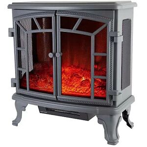 Warmlite 2kw Rochester Electric Double Door Fireplace Heater Grey Warmlite 2kw Rochester Electric Double Door Fireplace Heater Grey