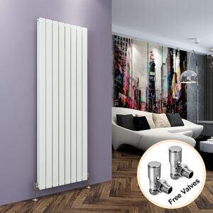 Elegant White Vertical Radiator Double Flat Panel Tall Upright Rads 1800x608 With Valves Elegant White Vertical Radiator Double Flat Panel Tall Upright Rads 1800x608 With Valves
