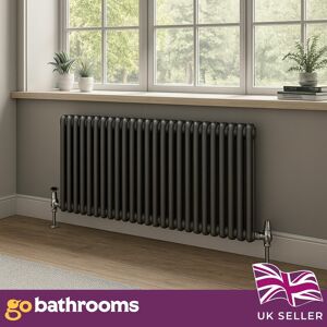 Go Bathrooms Grey Double Radiator Traditional Horizontal 2 Column Panel Rad 600 X 1190mm Go Bathrooms Grey Double Radiator Traditional Horizontal 2 Column Panel Rad 600 X 1190mm