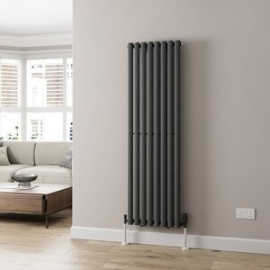 Radilux Anthracite Designer Radiator Vertical Oval Column Single Panel Rad 1600x480mm Radilux Anthracite Designer Radiator Vertical Oval Column Single Panel Rad 1600x480mm