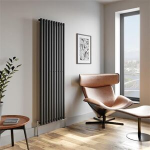 Duratherm Vertical Oval Tube Single Panel Designer Radiator 1800x600mm Grey 10 Tubes Duratherm Vertical Oval Tube Single Panel Designer Radiator 1800x600mm Grey 10 Tubes