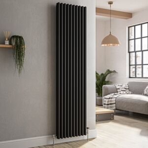 Reggio Midnight Black Vertical Triple Column Traditional Radiator Vct10-1800-Bct Reggio Midnight Black Vertical Triple Column Traditional Radiator Vct10-1800-Bct