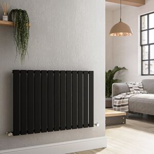 Riace Midnight Black Horizontal Flat Designer Radiator 600x884mm Si Hs13-600-Bcf Riace Midnight Black Horizontal Flat Designer Radiator 600x884mm Si Hs13-600-Bcf