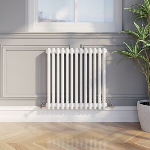 Radilux Traditional Colosseum Horizontal Double Bar Column Radiator 600 X 605mm White Radilux Traditional Colosseum Horizontal Double Bar Column Radiator 600 X 605mm White