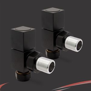 Nwt Direct Radiator Towel Rail Valves Angled Black Cubic Standard Lockshield (Pair) Nwt Direct Radiator Towel Rail Valves Angled Black Cubic Standard Lockshield (Pair)