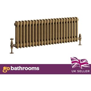 Go Bathrooms Traditional 2 Column Radiator Aged Brass Central Horizontal Radiator 300x1010mm Go Bathrooms Traditional 2 Column Radiator Aged Brass Central Horizontal Radiator 300x1010mm