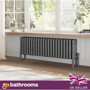 Go Bathrooms Traditional Grey Horizontal Radiator Quad Panel 4 Column 22 Bars 400 X 1010mm Go Bathrooms Traditional Grey Horizontal Radiator Quad Panel 4 Column 22 Bars 400 X 1010mm