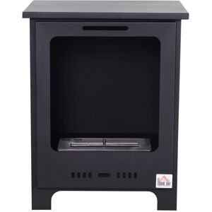 Homcom Free Standing Bio Ethanol Fireplace Heater With 0.9l Tank For Home Black Homcom Free Standing Bio Ethanol Fireplace Heater With 0.9l Tank For Home Black