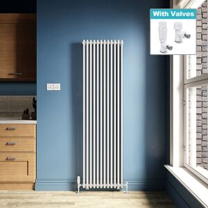 Elegant White Traditional Radiator Cast Iron Double 2 Column Rad 1800x560 With Trv Valve Elegant White Traditional Radiator Cast Iron Double 2 Column Rad 1800x560 With Trv Valve