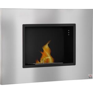Homcom Silver Wall Mount Bio Ethanol Fireplace - 1.2/1.5L Model Homcom Silver Wall Mount Bio Ethanol Fireplace - 1.2/1.5L Model
