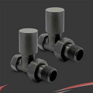 Nwt Direct Radiator Towel Rail Valves Straight Brushed Gunmetal Standard Lockshield (Pair) Nwt Direct Radiator Towel Rail Valves Straight Brushed Gunmetal Standard Lockshield (Pair)