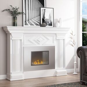 Homcom Wall Ethanol Fireplace, Bioethanol Heater Fire With 1.2l Tank, 3 Hours Burning Homcom Wall Ethanol Fireplace, Bioethanol Heater Fire With 1.2l Tank, 3 Hours Burning