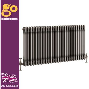 Go Bathrooms Traditional 3 Column Radiator Raw Metal Central Horizontal Radiator 600 X 1190mm Go Bathrooms Traditional 3 Column Radiator Raw Metal Central Horizontal Radiator 600 X 1190mm