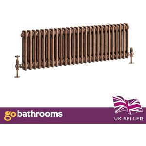 Go Bathrooms Traditional 2 Column Radiator Copper Central Horizontal Radiator 300 X 1190mm Go Bathrooms Traditional 2 Column Radiator Copper Central Horizontal Radiator 300 X 1190mm