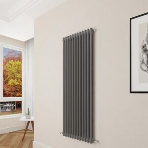 Aica Traditional Cast Iron Style Radiator Vertical 1500x560mm 2 Column Anthracite Aica Traditional Cast Iron Style Radiator Vertical 1500x560mm 2 Column Anthracite